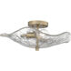 Samara 2 Light 15.38 inch Modern Brass Semi-Flush Ceiling Light